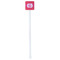 Pink & Orange Chevron White Plastic Stir Stick - Double Sided - Square - Single Stick