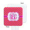 Pink & Orange Chevron White Plastic Stir Stick - Single Sided - Square - Approval