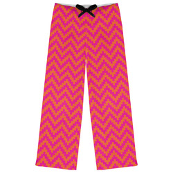 Pink & Orange Chevron Womens Pajama Pants - XS