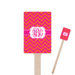 Pink & Orange Chevron Rectangle Wooden Stir Sticks (Personalized)