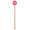 Pink & Orange Chevron Wooden 7.5" Stir Stick - Round - Single Stick