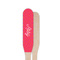 Pink & Orange Chevron Wooden Food Pick - Paddle - Single Sided - Front & Back