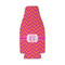 Pink & Orange Chevron Zipper Bottle Cooler - Set of 4 - FRONT