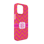 Pink & Orange Chevron iPhone Case - Plastic - iPhone 13 (Personalized)