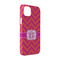 Pink & Orange Chevron iPhone 14 Case - Angle