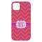 Pink & Orange Chevron iPhone 14 Plus Case - Back