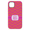 Pink & Orange Chevron iPhone 14 Plus Tough Case - Back