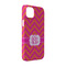 Pink & Orange Chevron iPhone 14 Pro Case - Angle