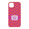 Pink & Orange Chevron iPhone 14 Pro Case - Back