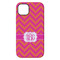 Pink & Orange Chevron iPhone 14 Pro Max Tough Case - Back