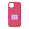 Pink & Orange Chevron iPhone 14 Tough Case - Back