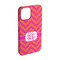 Pink & Orange Chevron iPhone 15 Case - Angle