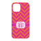 Pink & Orange Chevron iPhone 15 Case - Back