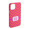 Pink & Orange Chevron iPhone 15 Pro Case - Angle