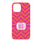 Pink & Orange Chevron iPhone 15 Pro Case - Back