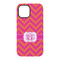 Pink & Orange Chevron iPhone 15 Pro Tough Case - Back