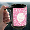 Floral Vine 15oz. Black Mug - LIFESTYLE