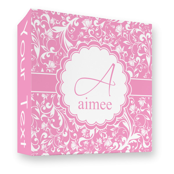 Custom Floral Vine 3 Ring Binder - Full Wrap - 3" (Personalized)