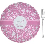 Floral Vine 8" Glass Appetizer / Dessert Plates - Single or Set (Personalized)