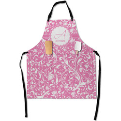 Floral Vine Apron With Pockets w/ Name and Initial