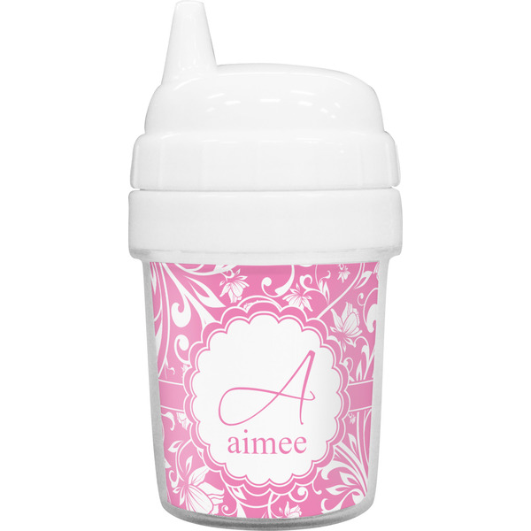 Custom Floral Vine Baby Sippy Cup (Personalized)