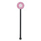 Floral Vine Black Plastic 5.5" Stir Stick - Round - Single Stick