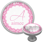 Floral Vine Cabinet Knob (Silver) (Personalized)