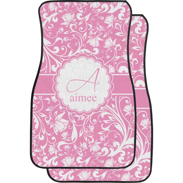 Custom Floral Vine Car Floor Mats (Personalized)