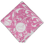 Floral Vine Cloth Dinner Napkin - Single w/ Name and Initial