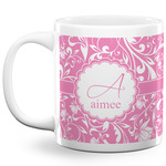 Floral Vine 20 Oz Coffee Mug - White (Personalized)