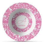 Floral Vine Plastic Bowl - Microwave Safe - Composite Polymer (Personalized)