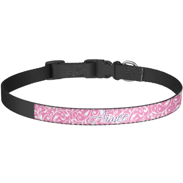 Custom Floral Vine Dog Collar - Large (Personalized)