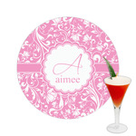 Floral Vine Printed Drink Topper -  2.5" (Personalized)
