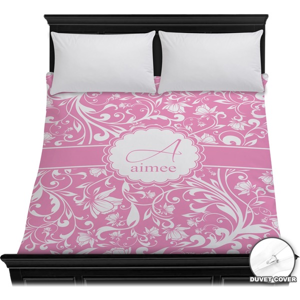 Custom Floral Vine Duvet Cover - Full / Queen (Personalized)