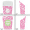 Floral Vine French Fry Favor Box - Front & Back View