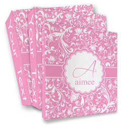 Floral Vine 3 Ring Binder - Full Wrap (Personalized)