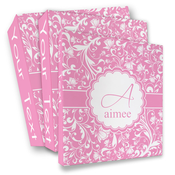 Custom Floral Vine 3 Ring Binder - Full Wrap (Personalized)