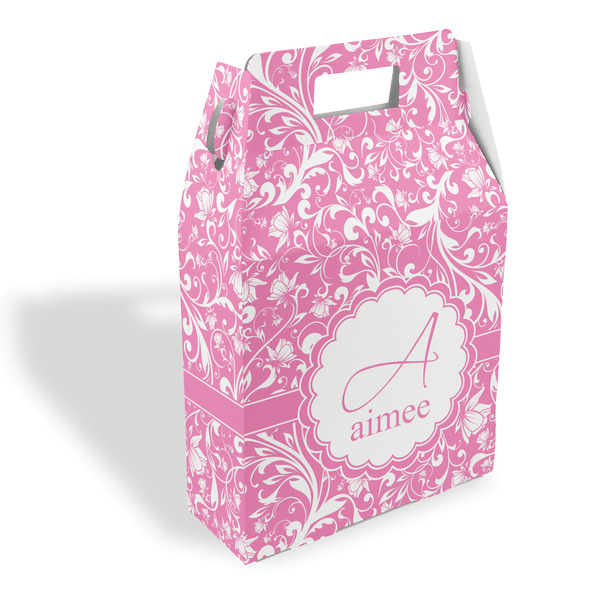 Custom Floral Vine Gable Favor Box (Personalized)