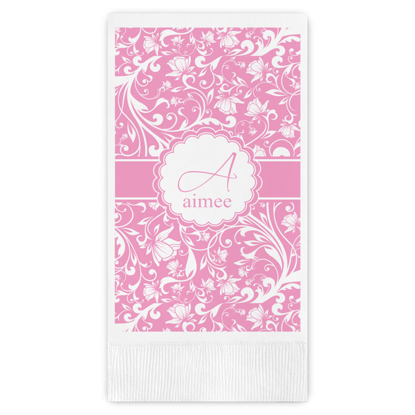 Custom Floral Vine Guest Paper Towels - Full Color (Personalized)