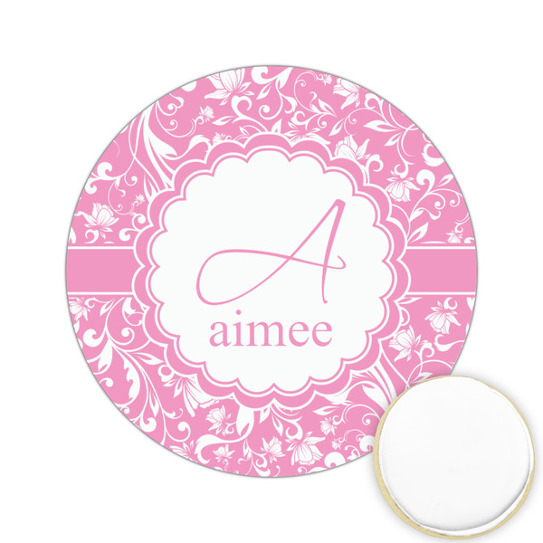 Custom Floral Vine Printed Cookie Topper - 2.15" (Personalized)