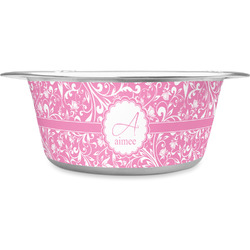Floral Vine Stainless Steel Dog Bowl - Small (Personalized)