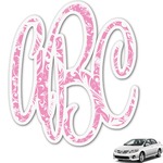 Floral Vine Monogram Car Decal (Personalized)