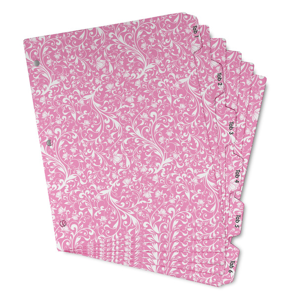 Custom Floral Vine Binder Tab Divider - Set of 6 (Personalized)