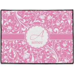 Floral Vine Door Mat - 24"x18" (Personalized)