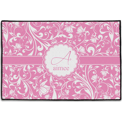 Floral Vine Door Mat - 36"x24" (Personalized)