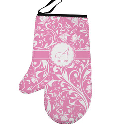 Floral Vine Left Oven Mitt (Personalized)