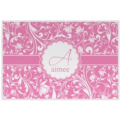 Floral Vine Laminated Placemat w/ Name and Initial