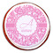 Floral Vine Printed Icing Circle - Large - On Cookie