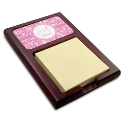 Floral Vine Red Mahogany Sticky Note Holder (Personalized)