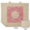 Floral Vine Reusable Cotton Grocery Bag - Front & Back View